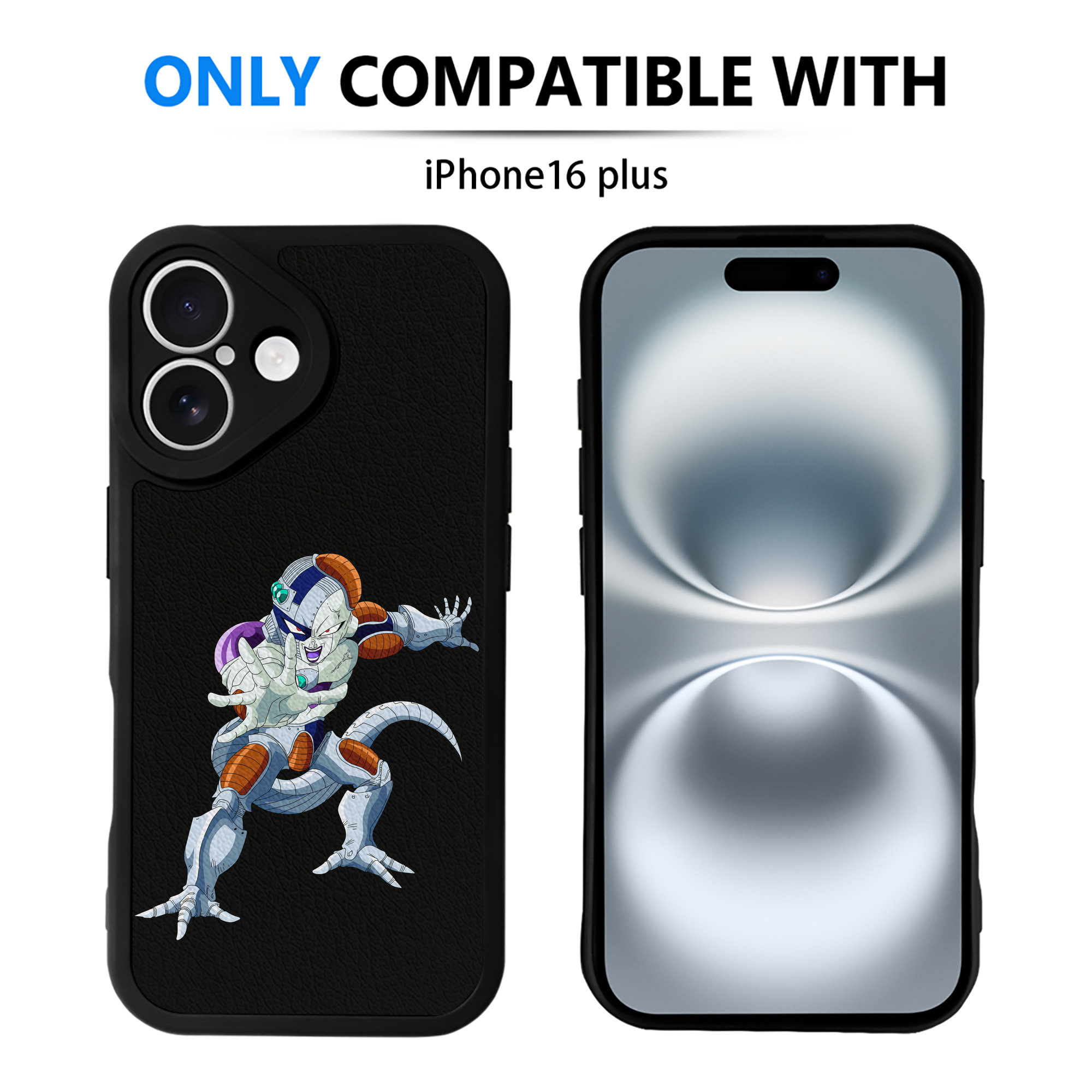 （画像用） ドラゴンボール フリーザ DRAGON BALL Frieza 【iPhone 16シリーズ対応】シリコンスマホケース（レザー調） 材質：シリコン